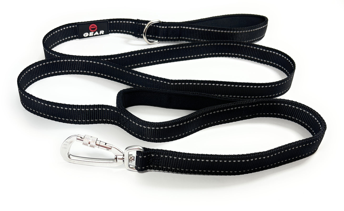 Enthusiast Gear Heavy Duty Nylon Dog Leash with Locking Carabiner for Large and Medium Breeds – Reflective Lead with Padded Handle - 4 Ft or 6 Ft Long