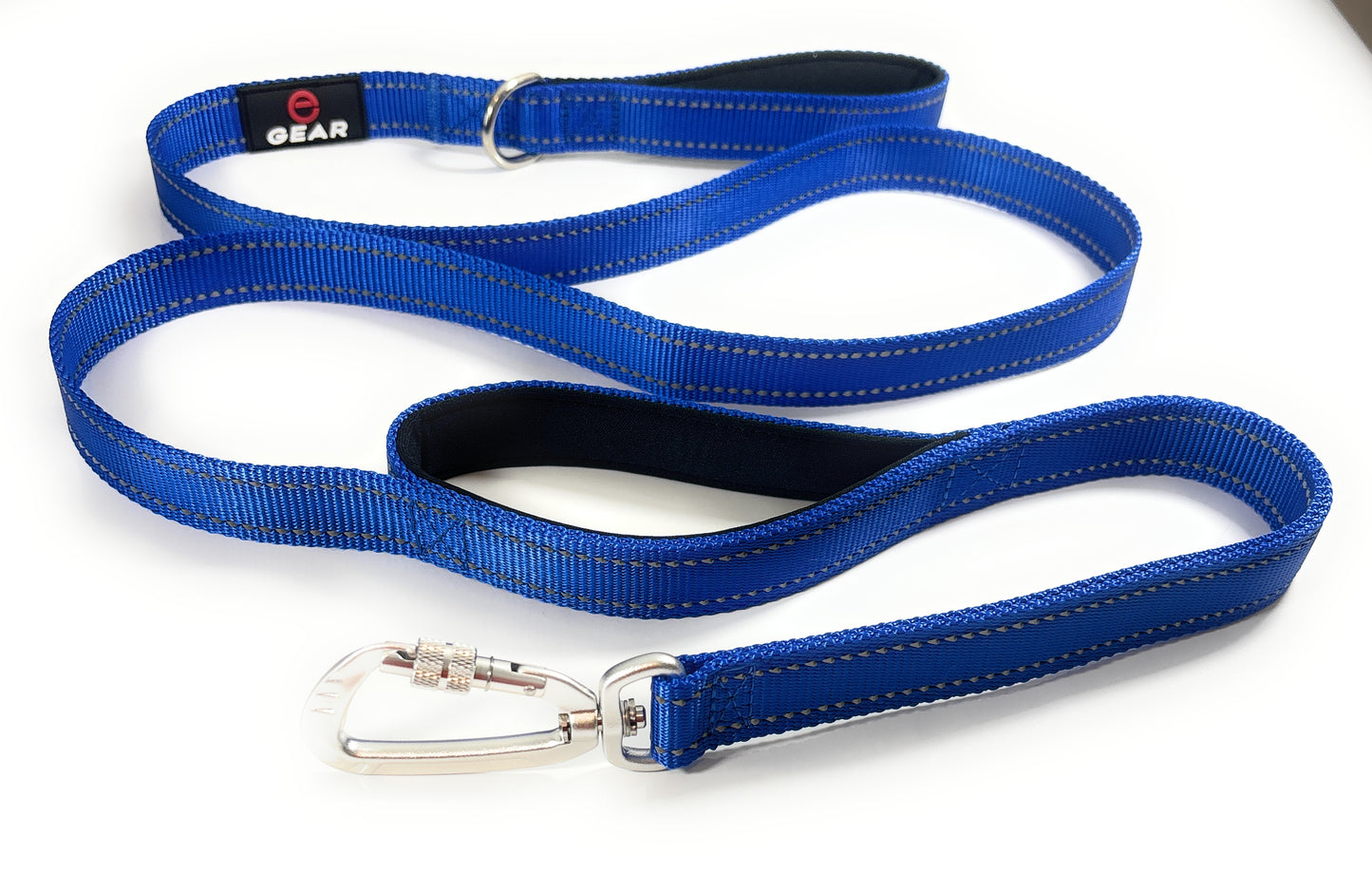 Enthusiast Gear Heavy Duty Nylon Dog Leash with Locking Carabiner for Large and Medium Breeds – Reflective Lead with Padded Handle - 4 Ft or 6 Ft Long