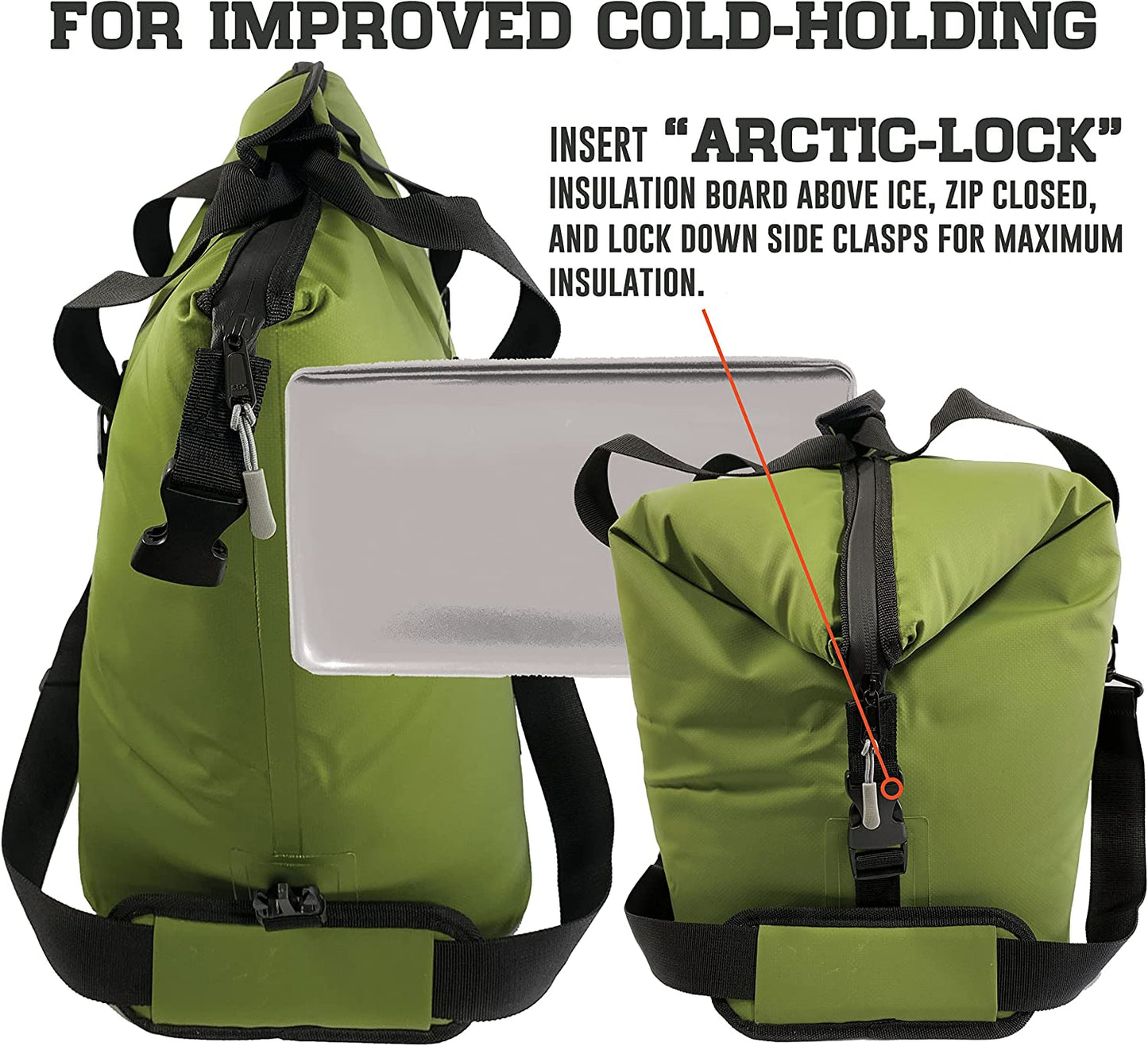 Enthusiast Gear Soft Sided Collapsible Heavy-Duty Wide Mouth Cooler – Waterproof