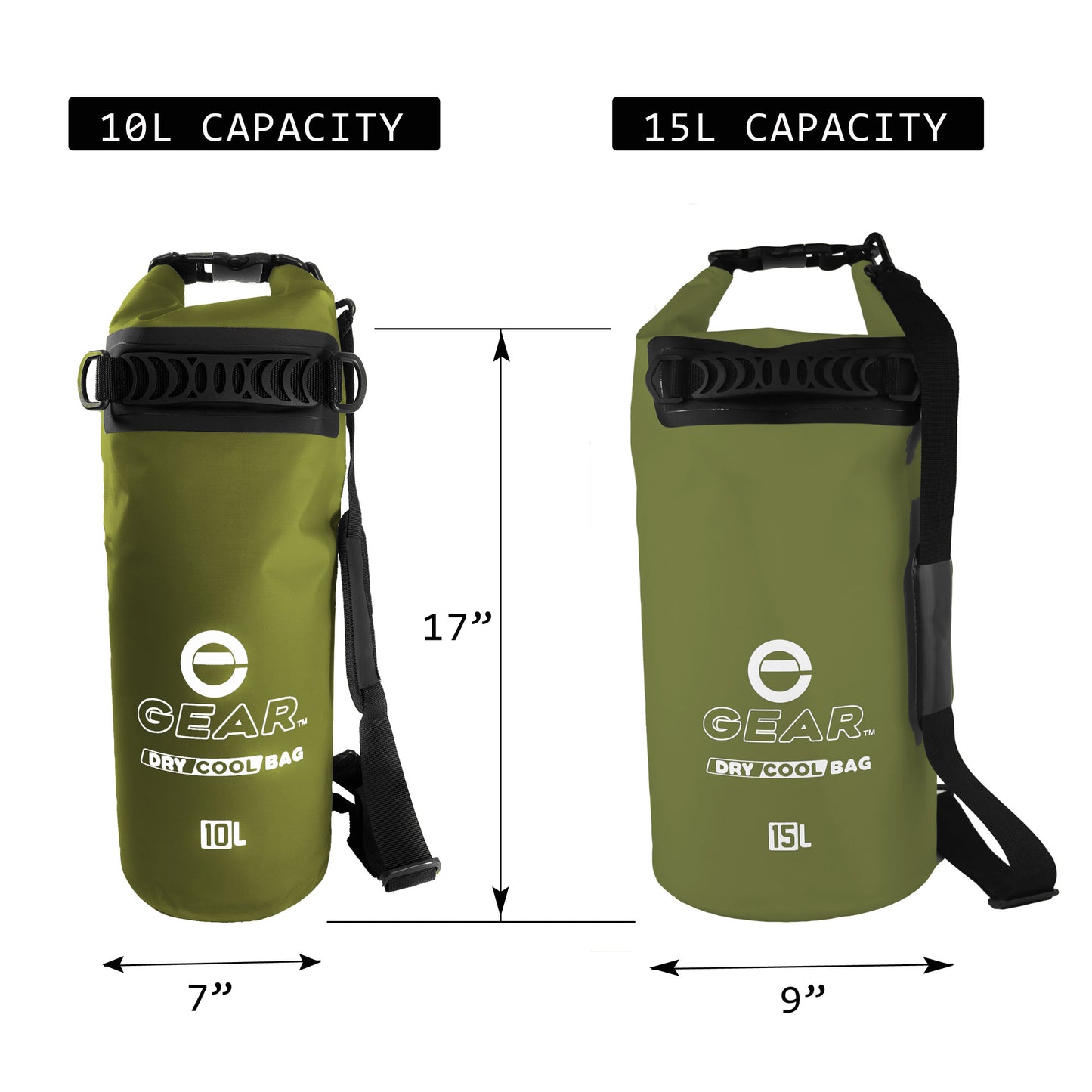 10L - Enthusiast Gear Insulated Dry Bag Floating Cooler – Roll Top, Leak Proof, Waterproof, Collapsible
