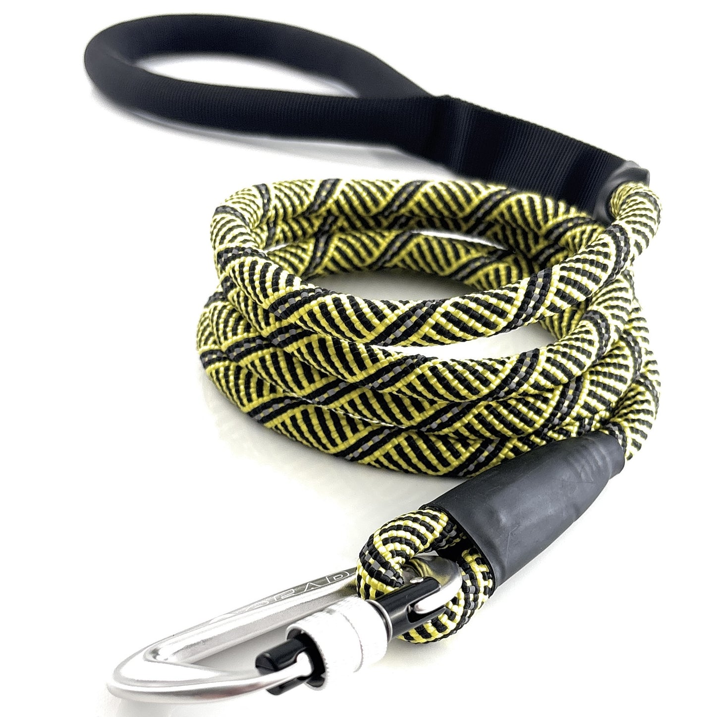 Heavy Duty Dog Leash with 1100LB Rated Locking Carabiner – 6FT Reflective Rope Leash for Large & Medium Dogs that Pull – Padded Handle