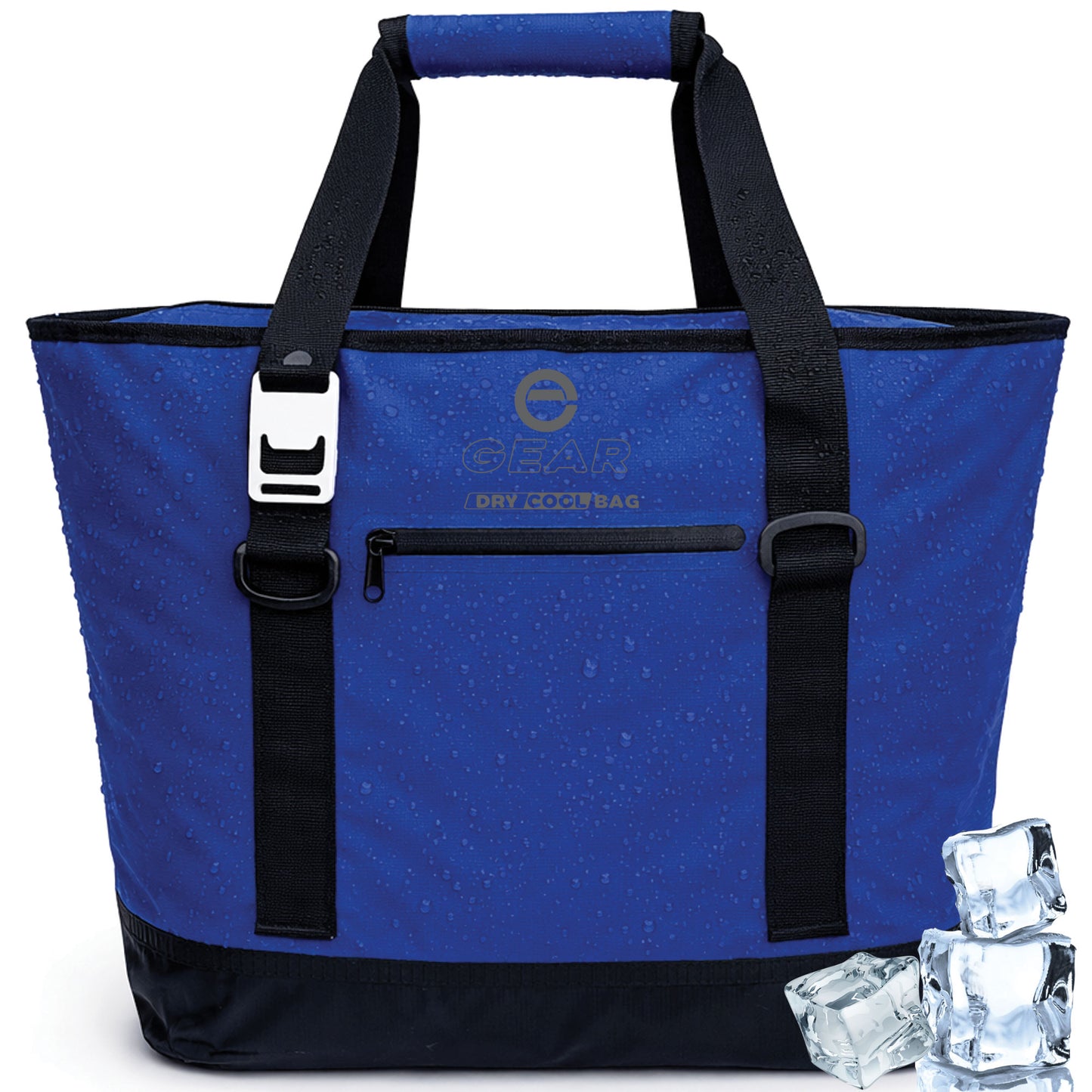 Enthusiast Gear Dry Bag Cooler Tote – Collapsible, waterproof, with Side Pocket - Perfect for Pool, Beach, Picnics, Grocery - 20 or 36 Cans