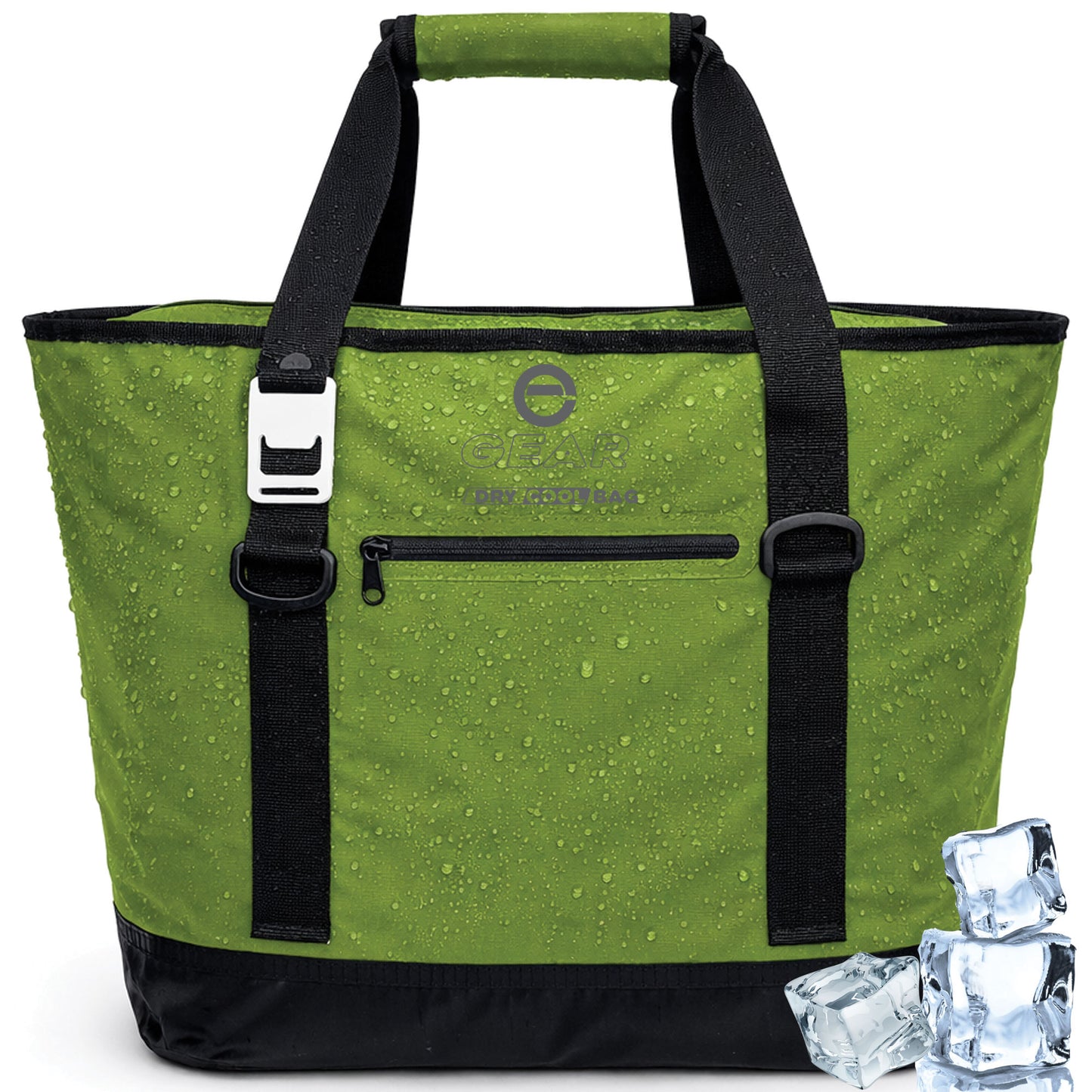 Enthusiast Gear Dry Bag Cooler Tote – Collapsible, waterproof, with Side Pocket - Perfect for Pool, Beach, Picnics, Grocery - 20 or 36 Cans
