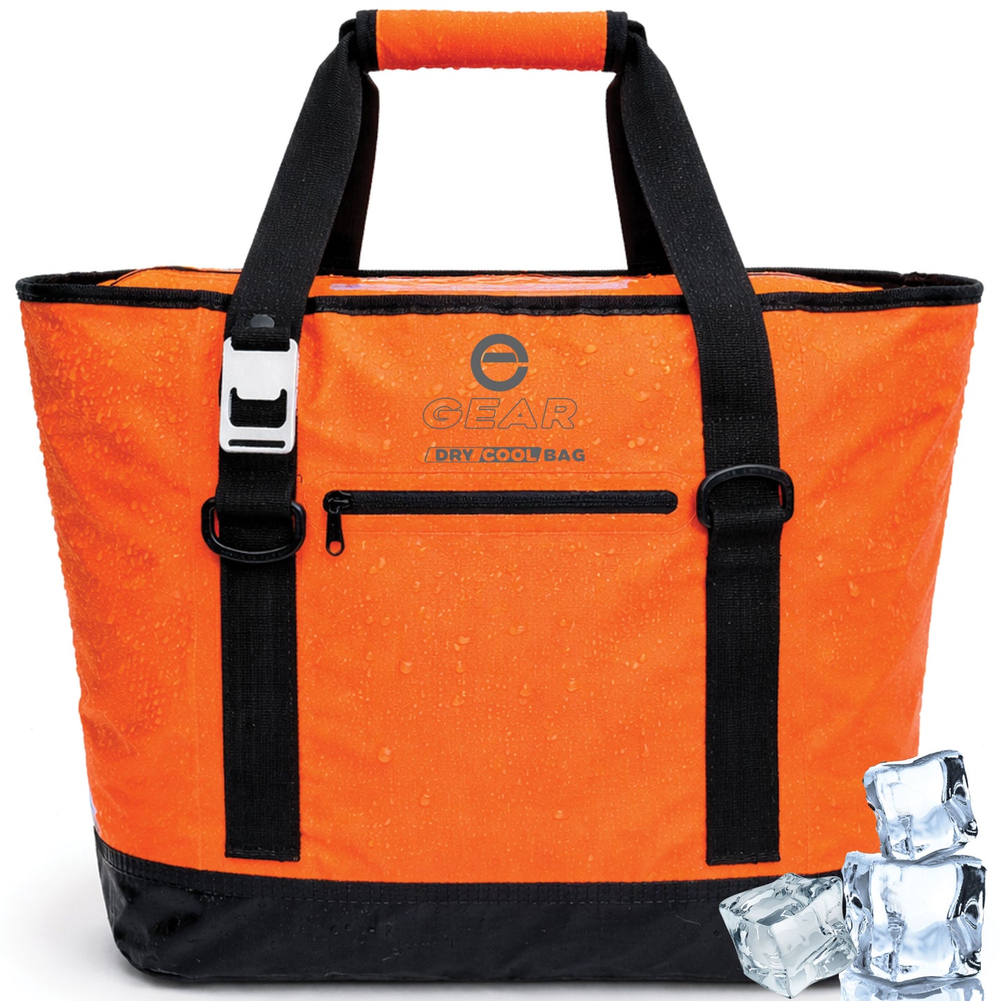 Enthusiast Gear Dry Bag Cooler Tote – Collapsible, waterproof, with Side Pocket - Perfect for Pool, Beach, Picnics, Grocery - 20 or 36 Cans