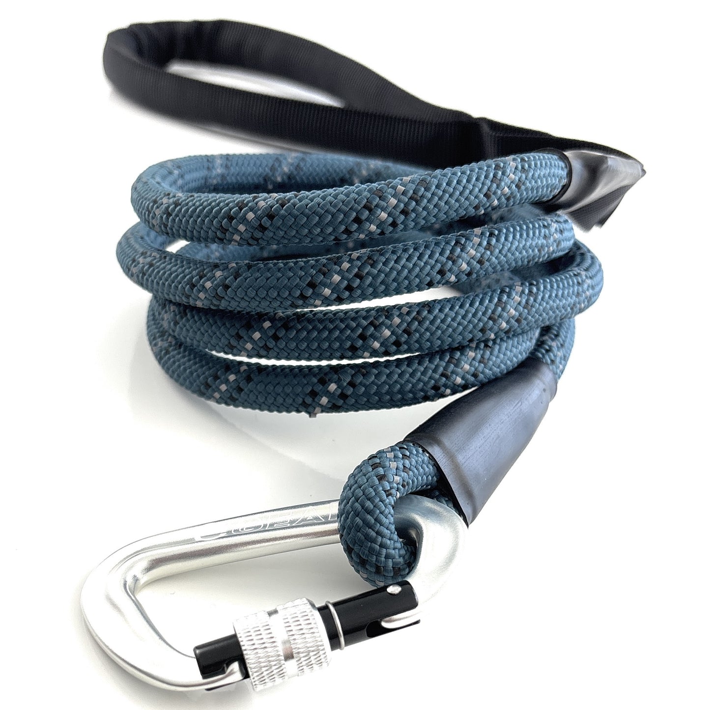 Heavy Duty Dog Leash with 1100LB Rated Locking Carabiner – 6FT Reflective Rope Leash for Large & Medium Dogs that Pull – Padded Handle