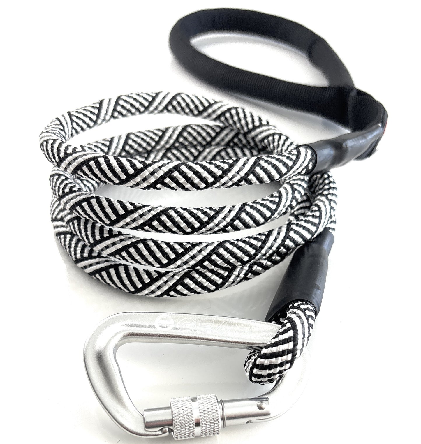Heavy Duty Dog Leash with 1100LB Rated Locking Carabiner – 6FT Reflective Rope Leash for Large & Medium Dogs that Pull – Padded Handle