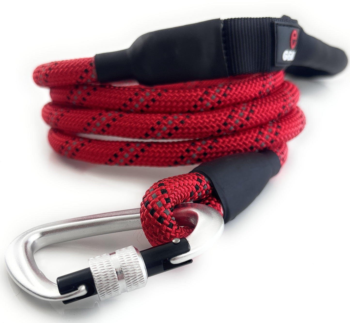 Heavy Duty Dog Leash with 1100LB Rated Locking Carabiner – 6FT Reflective Rope Leash for Large & Medium Dogs that Pull – Padded Handle