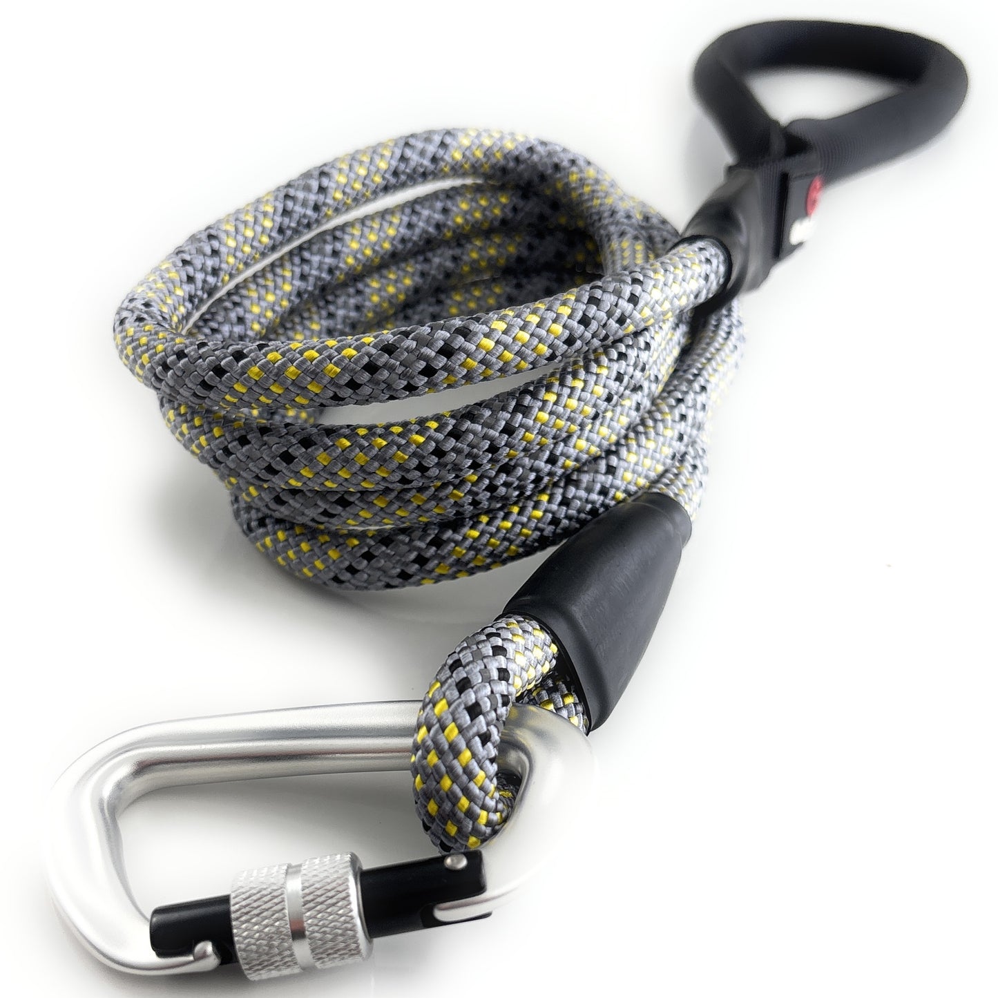 Heavy Duty Dog Leash with 1100LB Rated Locking Carabiner – 6FT Reflective Rope Leash for Large & Medium Dogs that Pull – Padded Handle