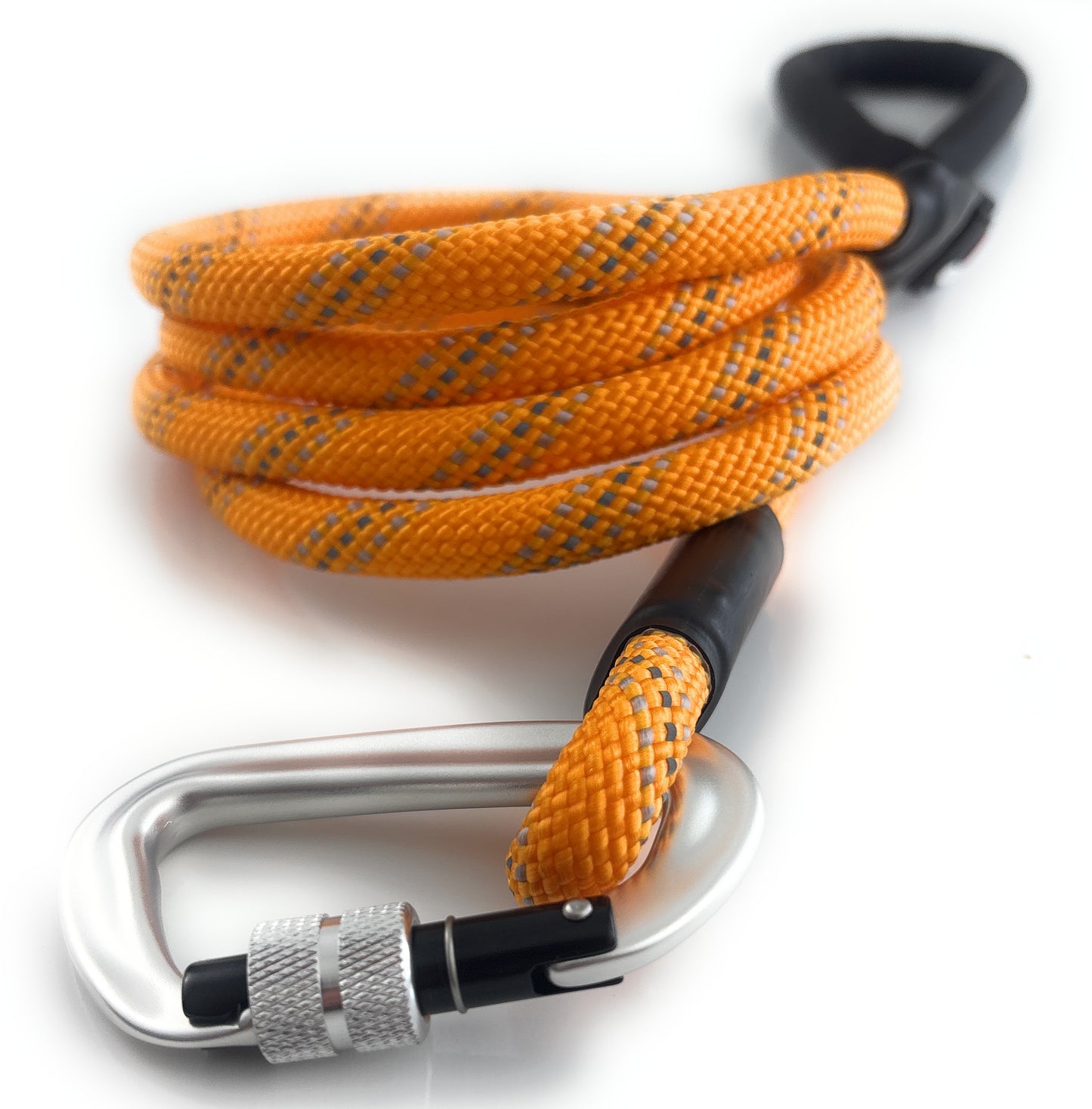 Heavy Duty Dog Leash with 1100LB Rated Locking Carabiner – 6FT Reflective Rope Leash for Large & Medium Dogs that Pull – Padded Handle
