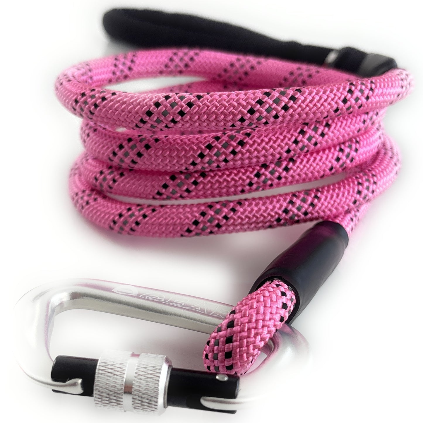 Heavy Duty Dog Leash with 1100LB Rated Locking Carabiner – 6FT Reflective Rope Leash for Large & Medium Dogs that Pull – Padded Handle