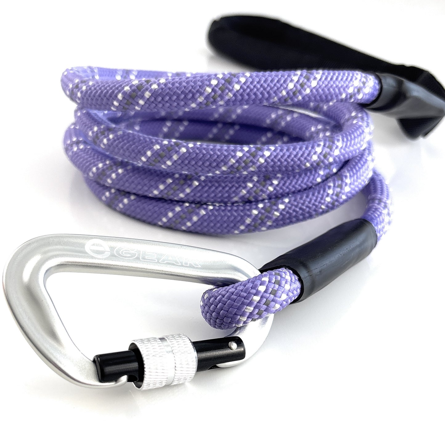Heavy Duty Dog Leash with 1100LB Rated Locking Carabiner – 6FT Reflective Rope Leash for Large & Medium Dogs that Pull – Padded Handle
