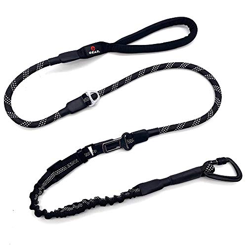 climbing rope dog leash with seat belt buckle and carabiner