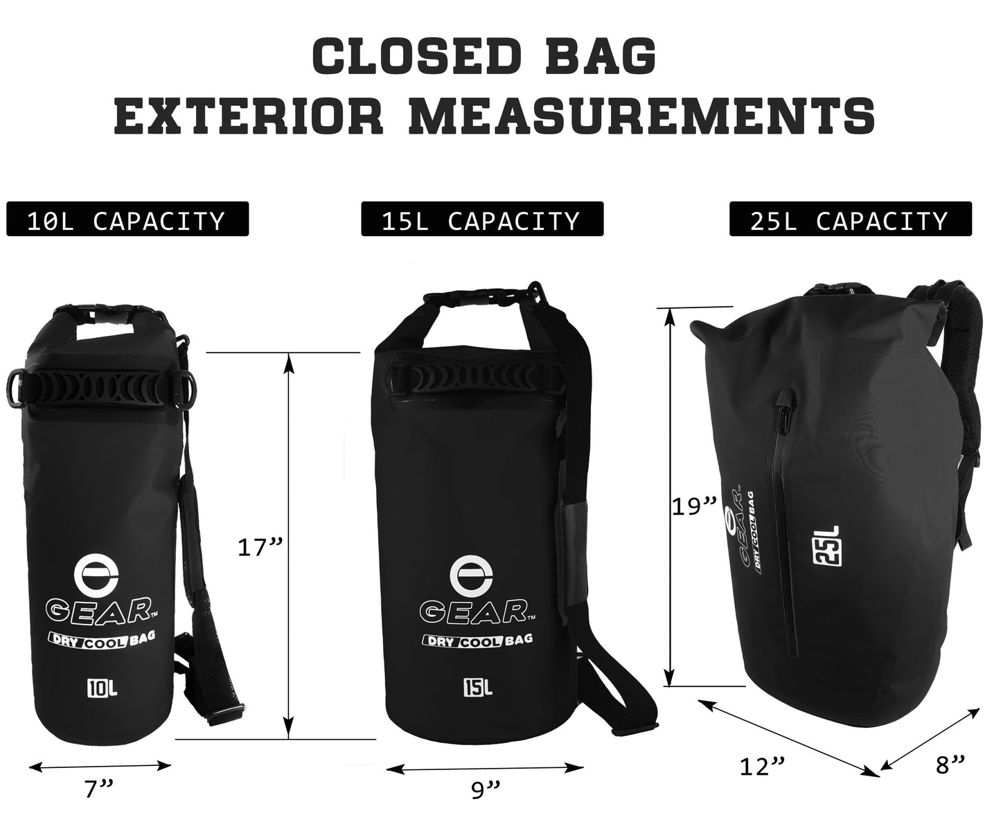 Dry Cool Bag - Capacity - Black