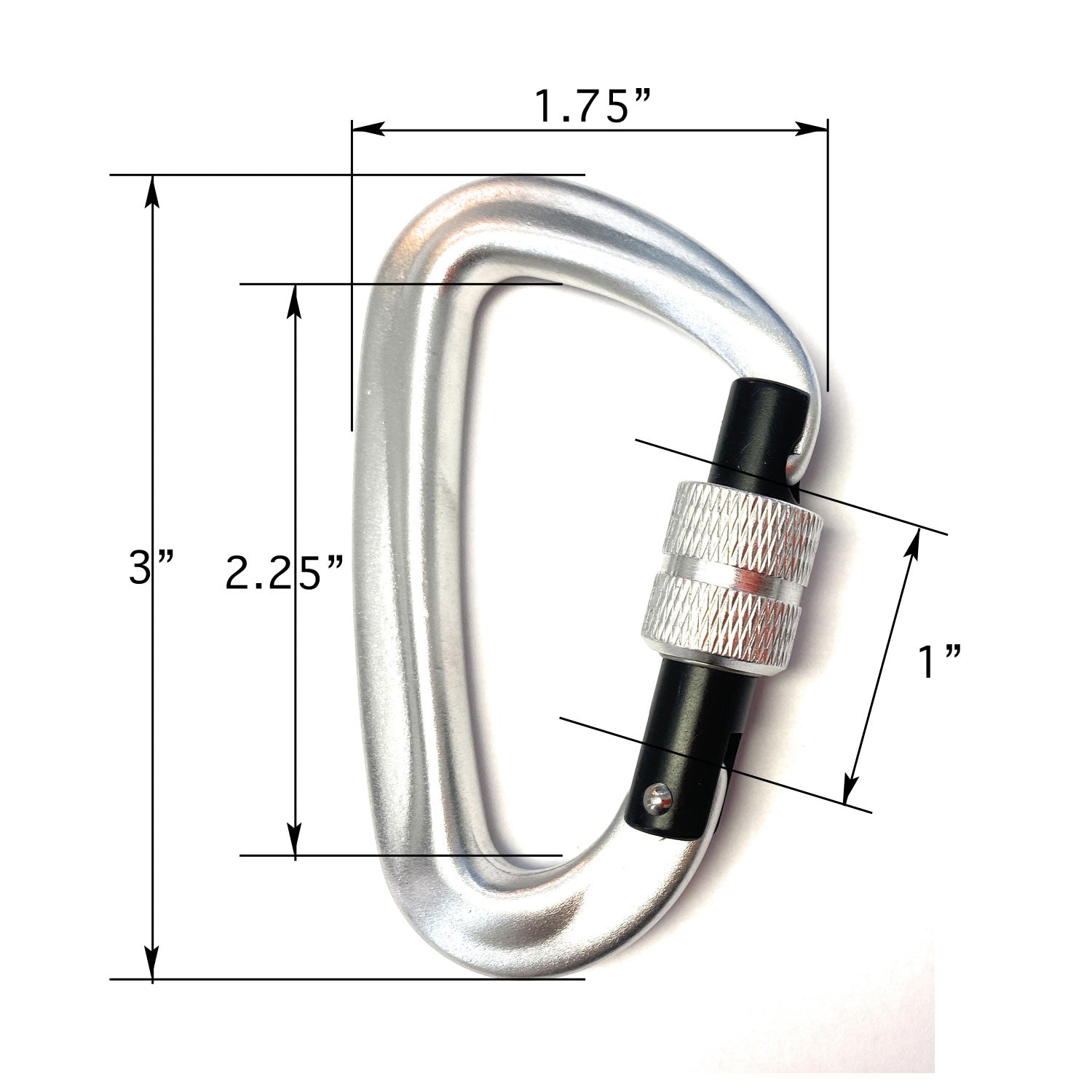 Locking Carabiner - Measurements