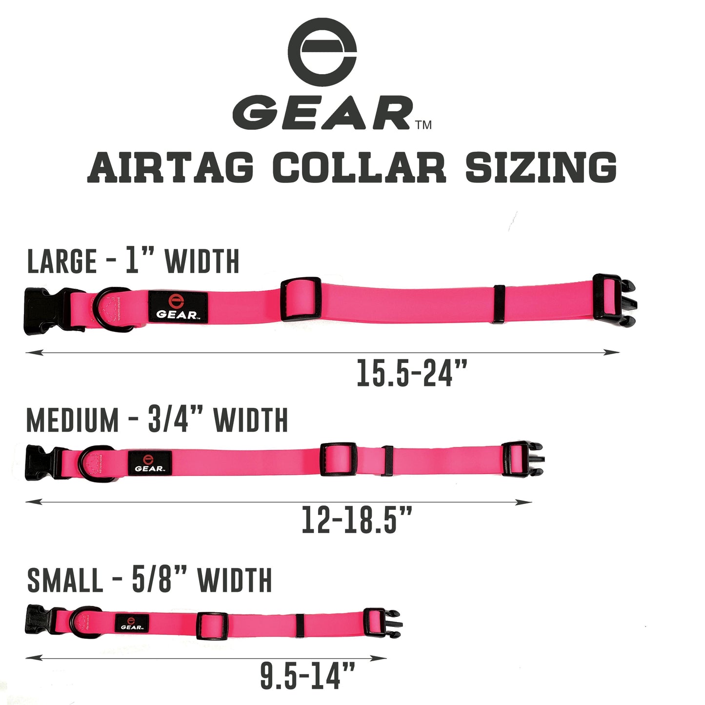 Enthusiast Gear AirTag Dog Collar – Weatherproof – Waterproof Anti-Odor Adjustable PVC Pet Collar with Protective Silicone Apple Air Tag Holder