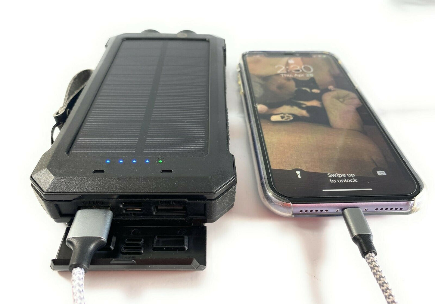 Enthusiast Gear 30000mah dual usb portable solar battery charger