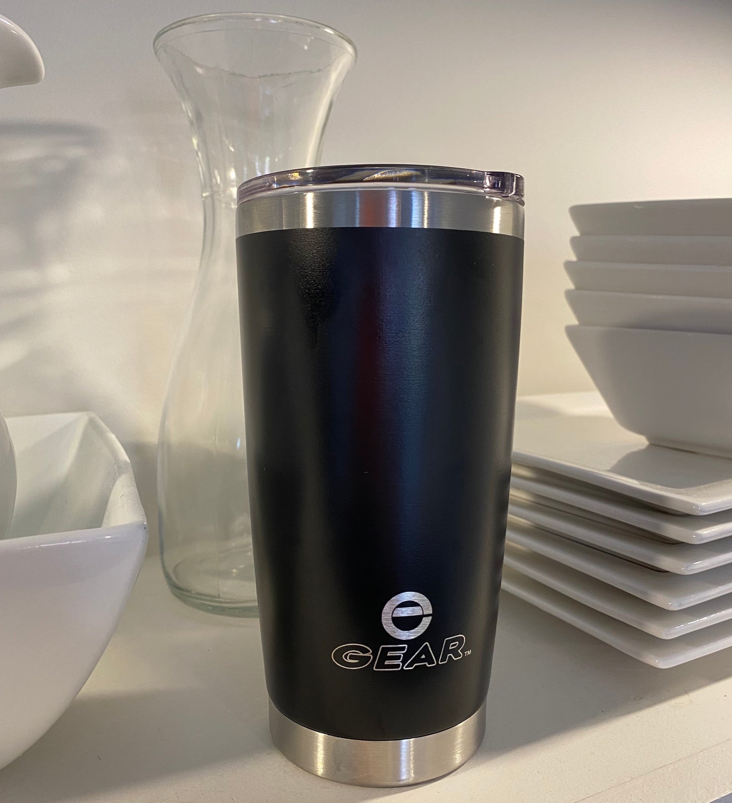 Enthusiast Gear 20 oz Tumbler with Magnetic Slider Lid, Stainless Steel, Vacuum Insulated for Hot and Cold Drinks