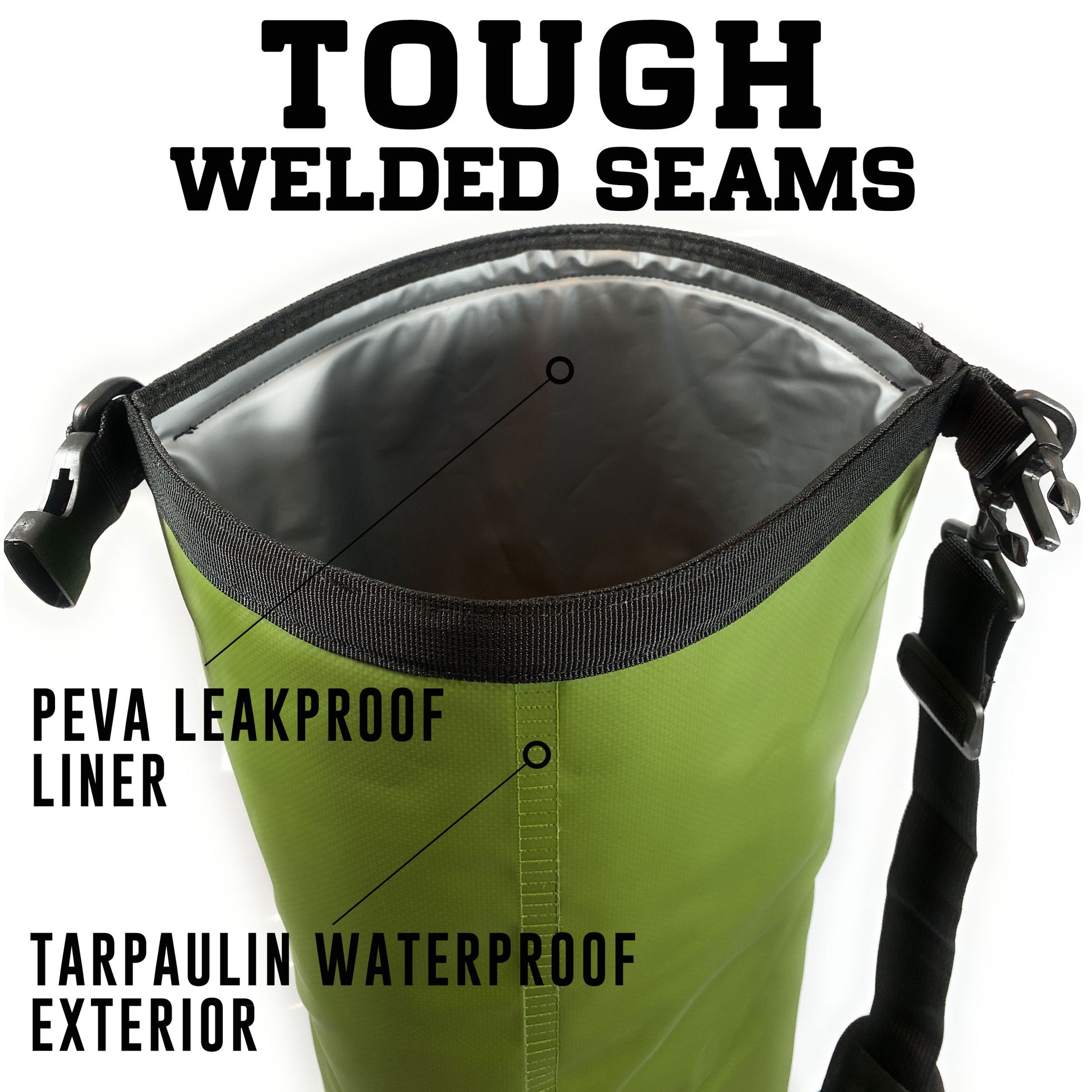 Insulated Dry Bag - Showing Tough Welded Seams
