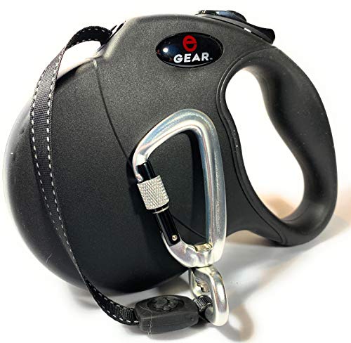 Enthusiast Gear Retractable Dog Leash with Locking Carabiner for Large and Medium Dogs